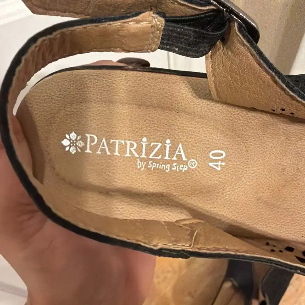 Patrizia by Spring Step Doriday Slingback Peep-Toe Wedge Sandal